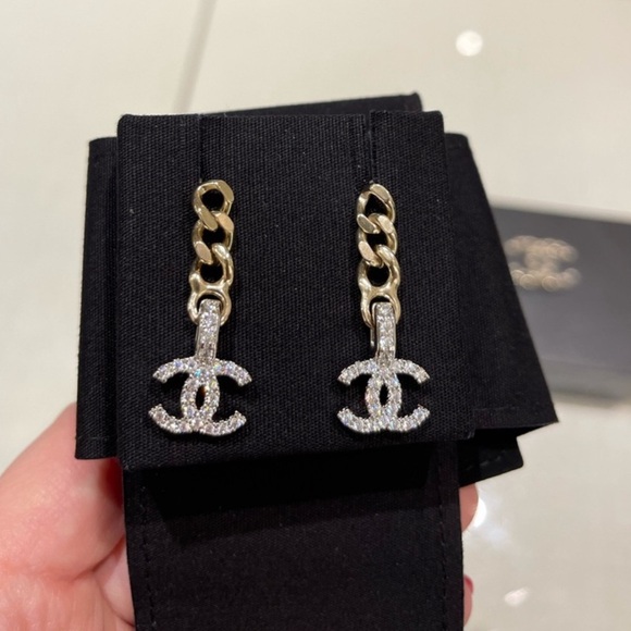 CHANEL Jewelry - Chanel Chain CC Earrings…  price firm